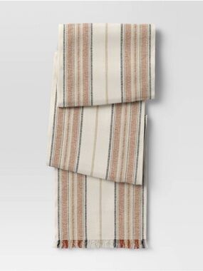 Threshold Cotton Striped Table Runner 
Size 14” x 72”